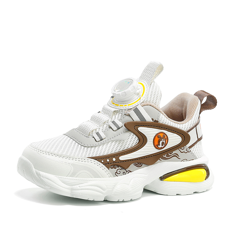 

Детские кроссовки Vivobook с низким верхом, устойчивые к истиранию и дышащие, противоскользящие BOBDOG, белый/коричневый