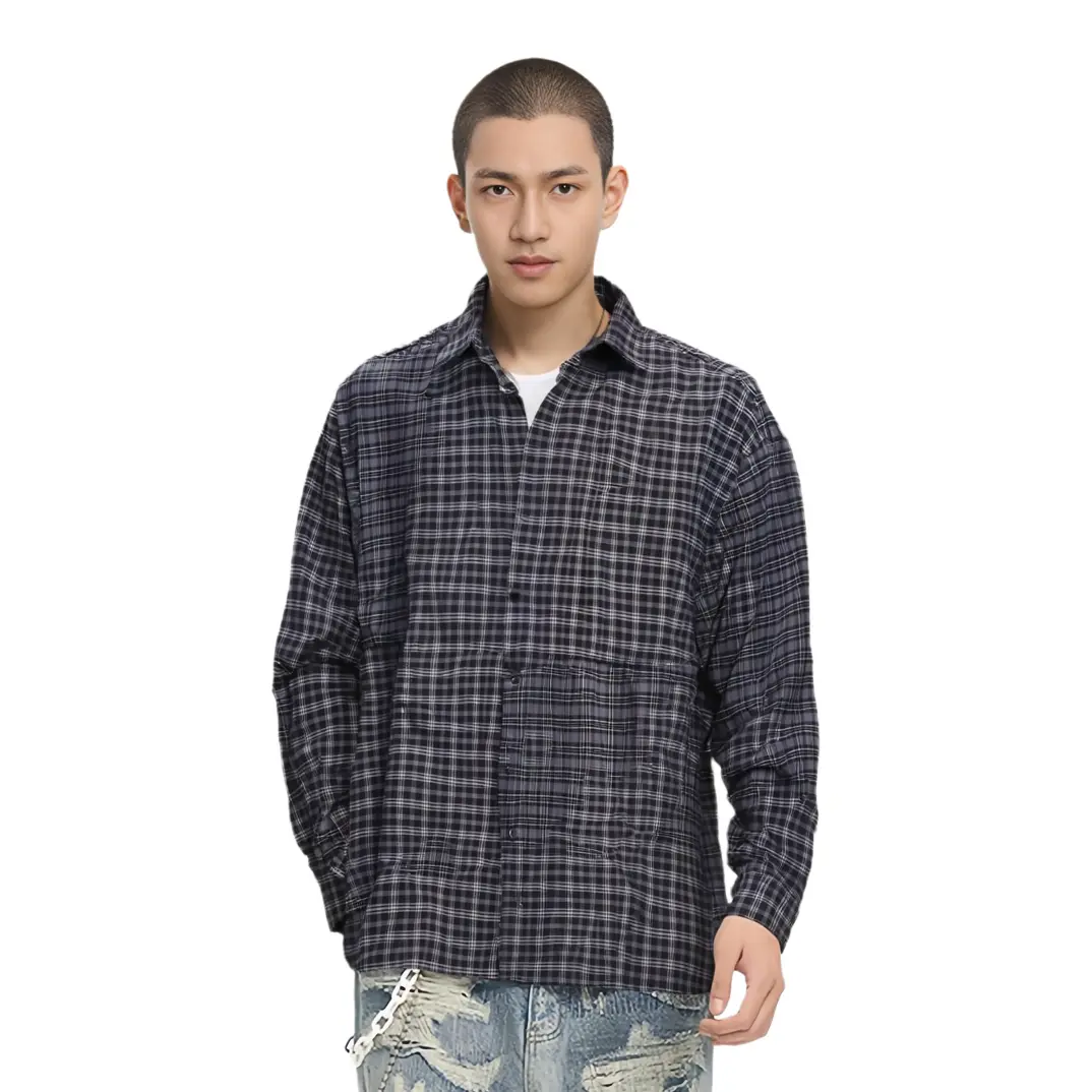 Jw Anderson X JWANDERSON совместные рубашки унисекс UNIQLO, темно-серый — фото 4