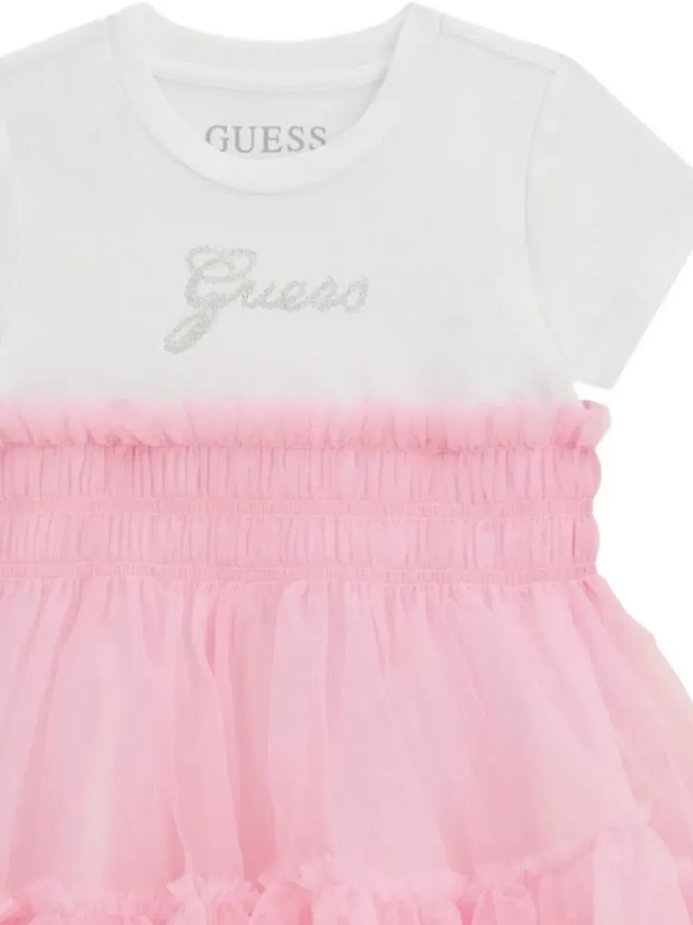 Платье с оборками Guess Kids, розовый — фото 4