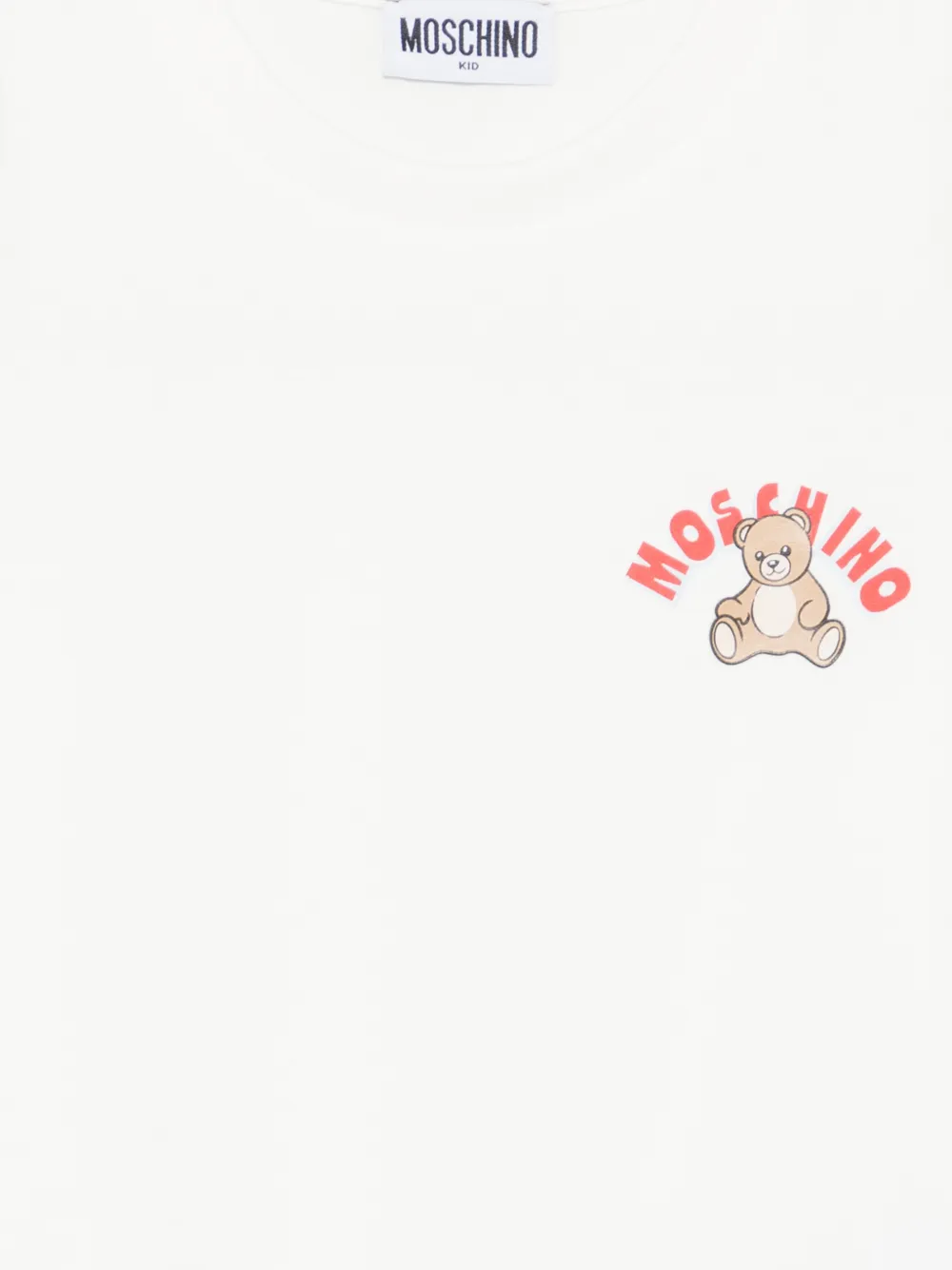 Футболка с изображением мишки Moschino Kids, белый — фото 3