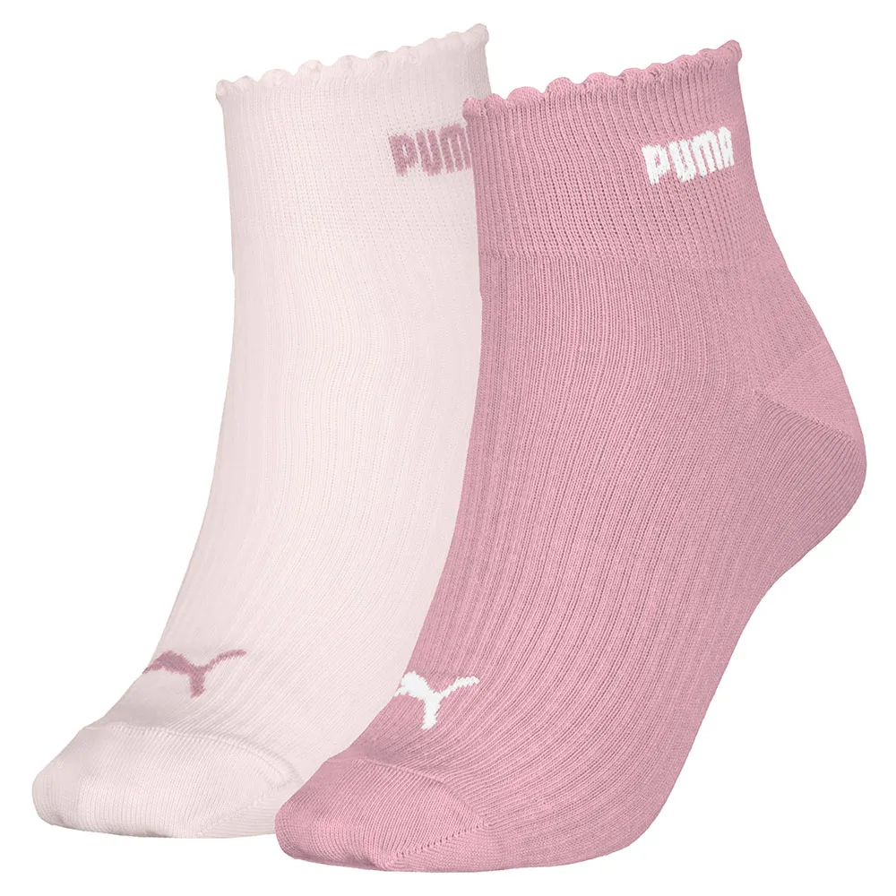 

Носки 2 шт Puma Scallop Edge Quarter, розовый
