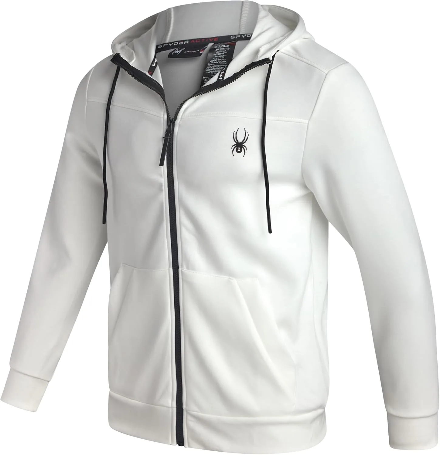 

Spyder мужская спортивная толстовка с капюшоном - влагоотводящий флис для бега и тренировок