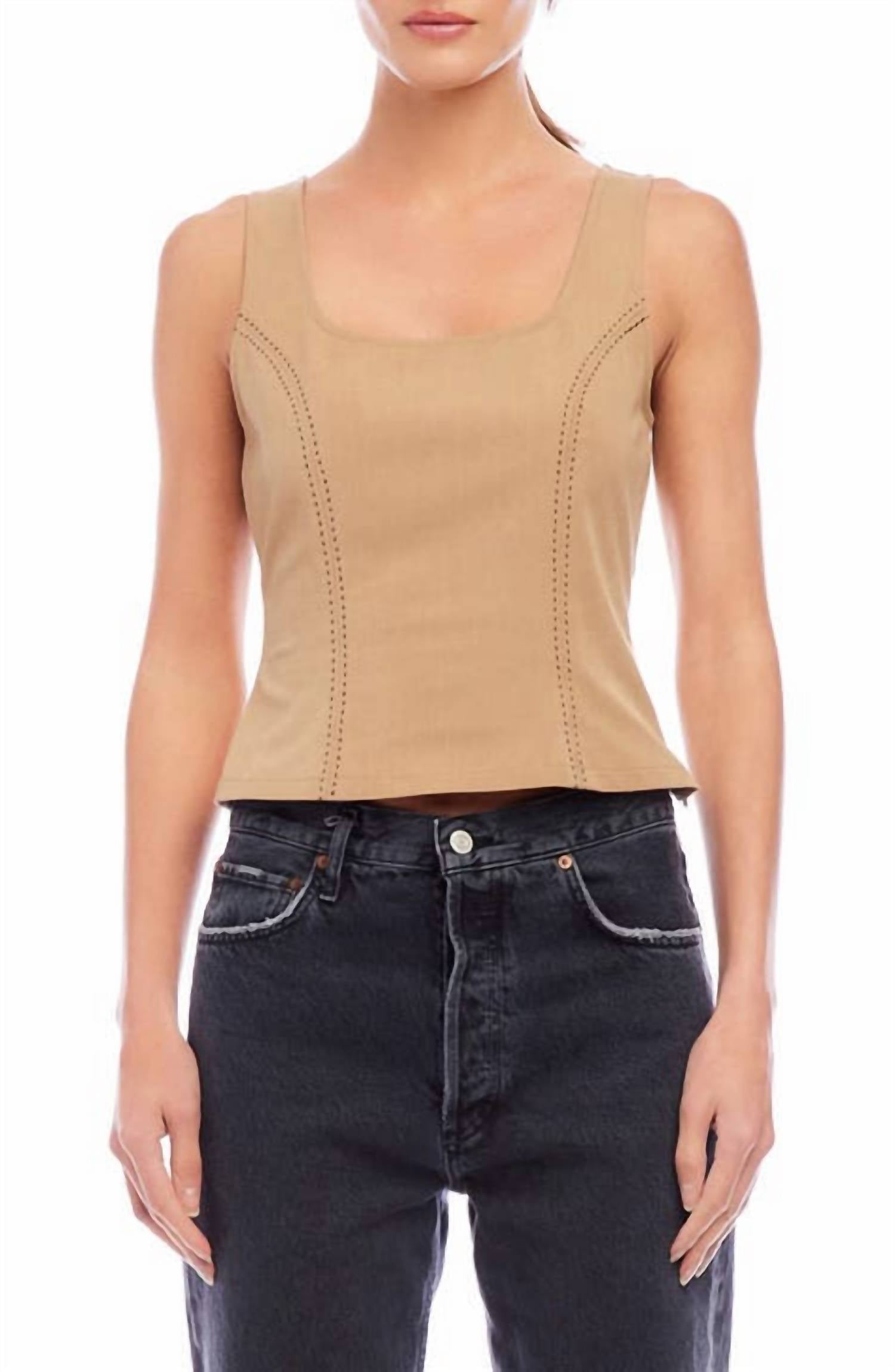 

Жилет Kali Saddle Stitch цвета Camel Fifteen Twenty