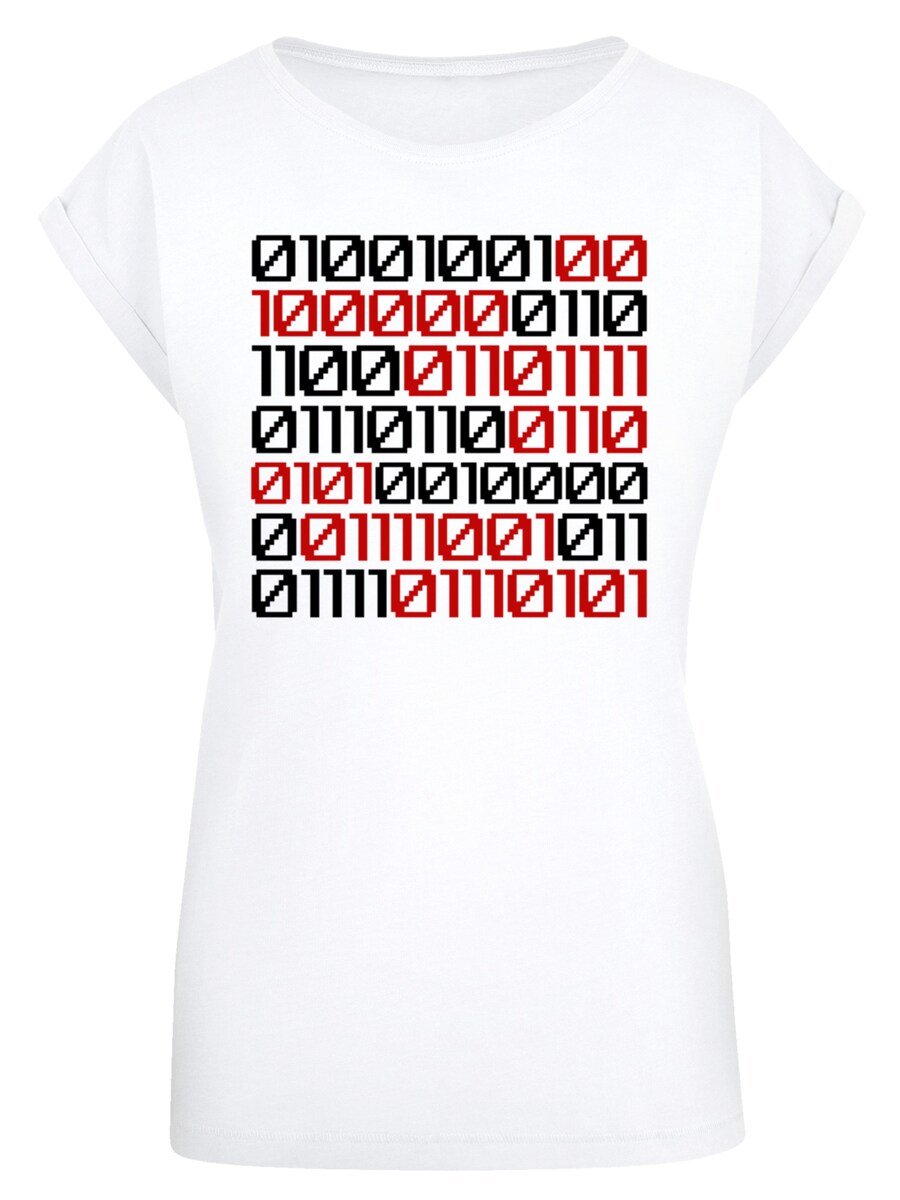 

Рубашка F4NT4STIC I Love You 01001001 Binary Code Valentinstag, белый