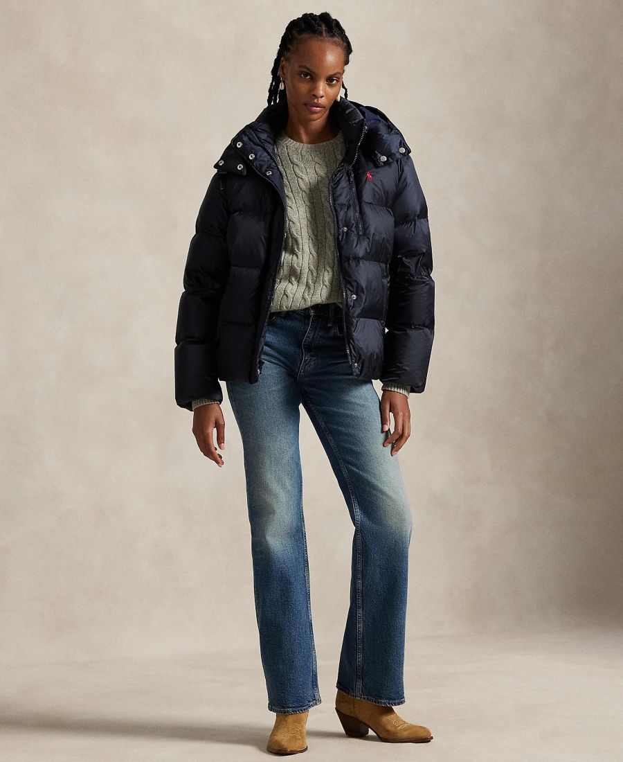 Женская водоотталкивающая стеганая куртка с длинными рукавами Polo Ralph Lauren, Navy — фото 2