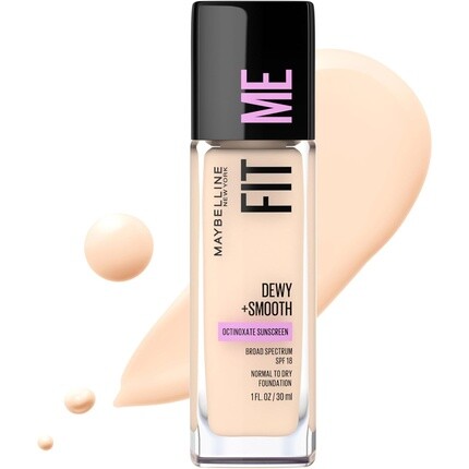 

Maybelline Fit Me Dewy + Smooth Foundation Fair Porcelain 1 жидкая унция, 30 мл Maybelline New York