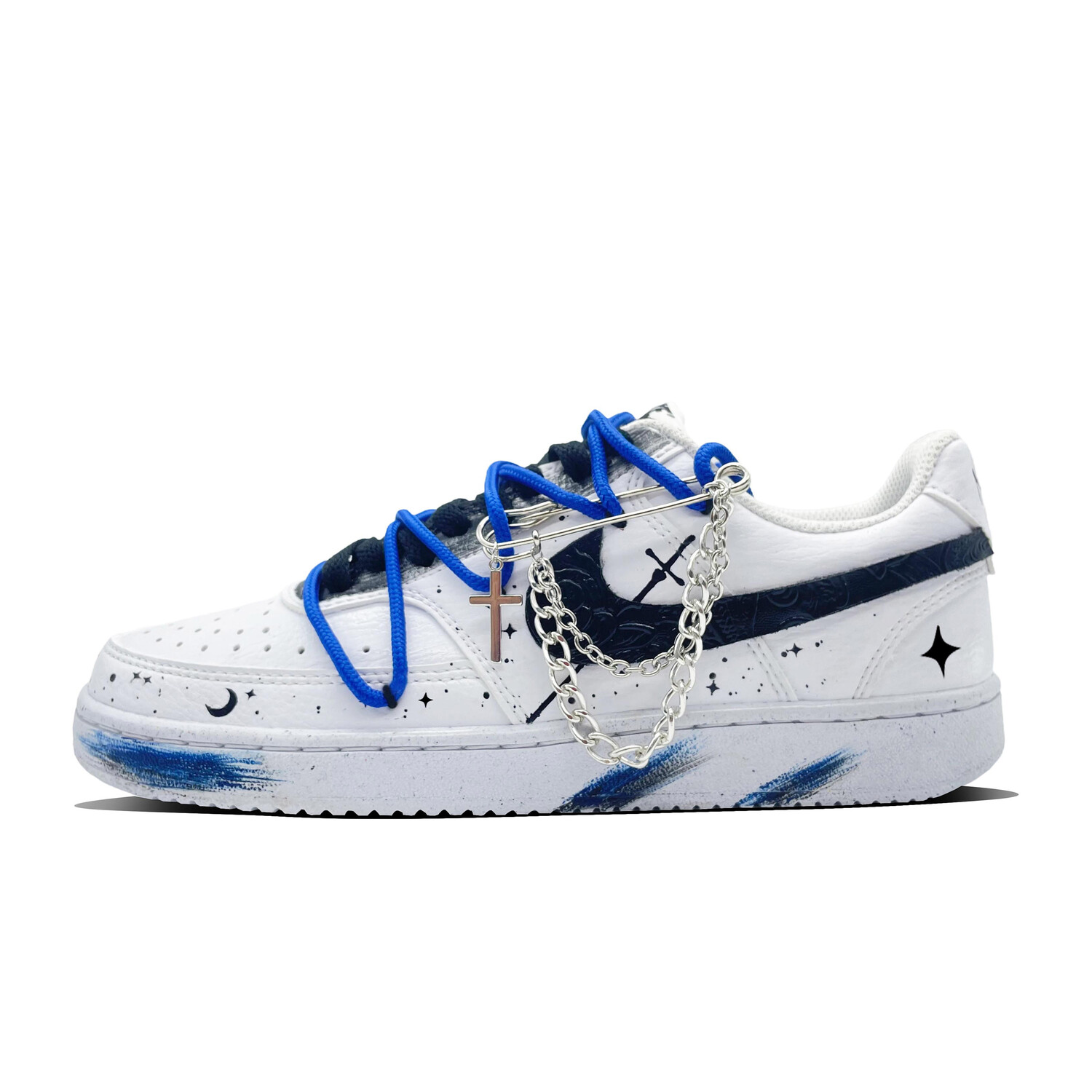 

Кроссовки Nike Court Vision 1 Skateboard Shoes Men Low-Top Black White, Черный, Кроссовки Nike Court Vision 1 Skateboard Shoes Men Low-Top Black White