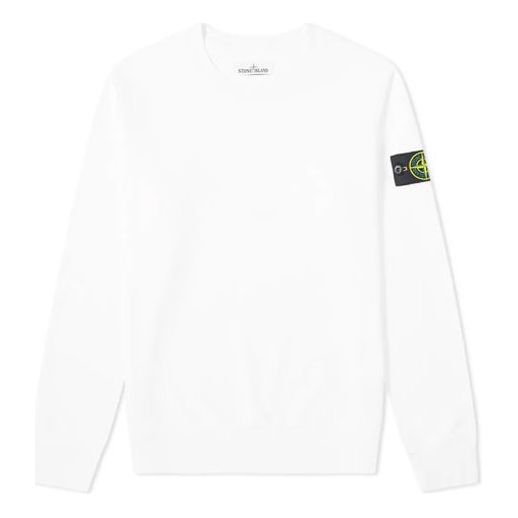 

Толстовка garment dyed crew neck sweatshirt 'white' Stone Island, белый