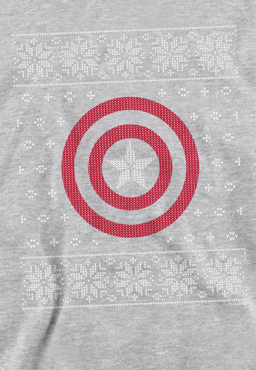 Детский худи Marvel Captain America Shield, Athletic Heather, серый — фото 2