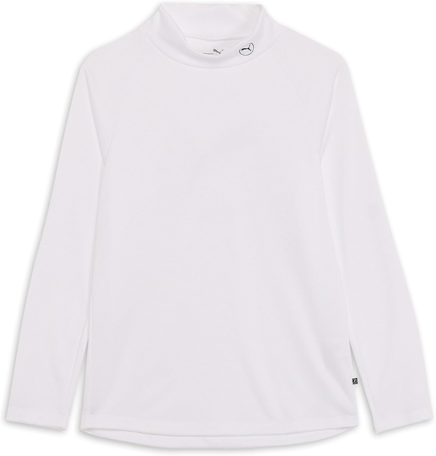 

Флисовая кошачья футболка с высоким воротником-регла и подкладкой из песочного материала, с изображением большой кошки Puma, белый