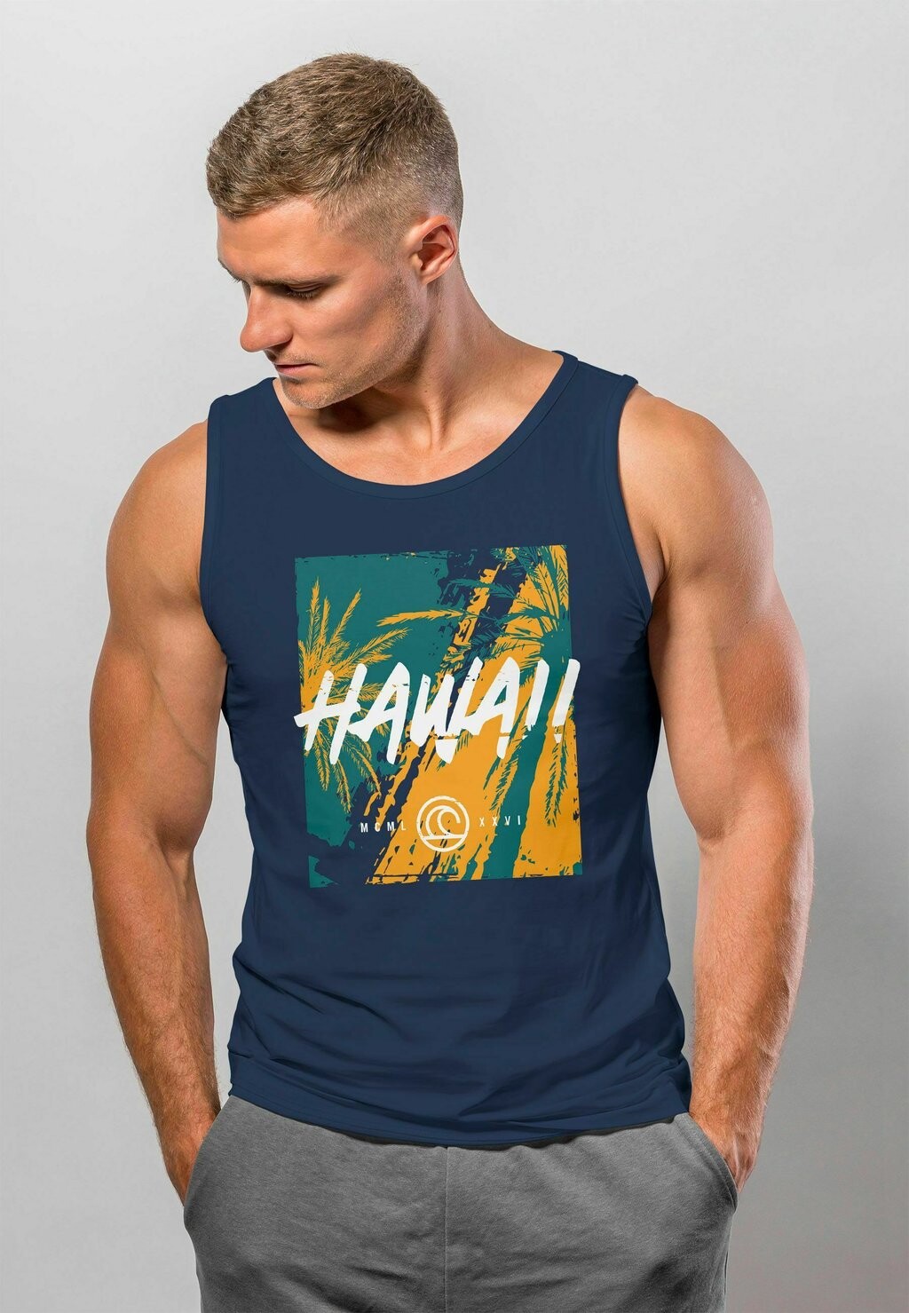 

Топ TANK HAWAII SURFING PALMEN SOMMER MUSK Neverless, цвет navy