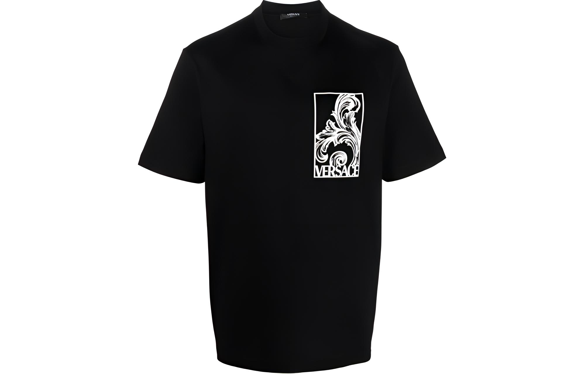 

Versace Мужские черные футболки с круглым вырезом средней высоты, Черный, Versace Мужские черные футболки с круглым вырезом средней высоты