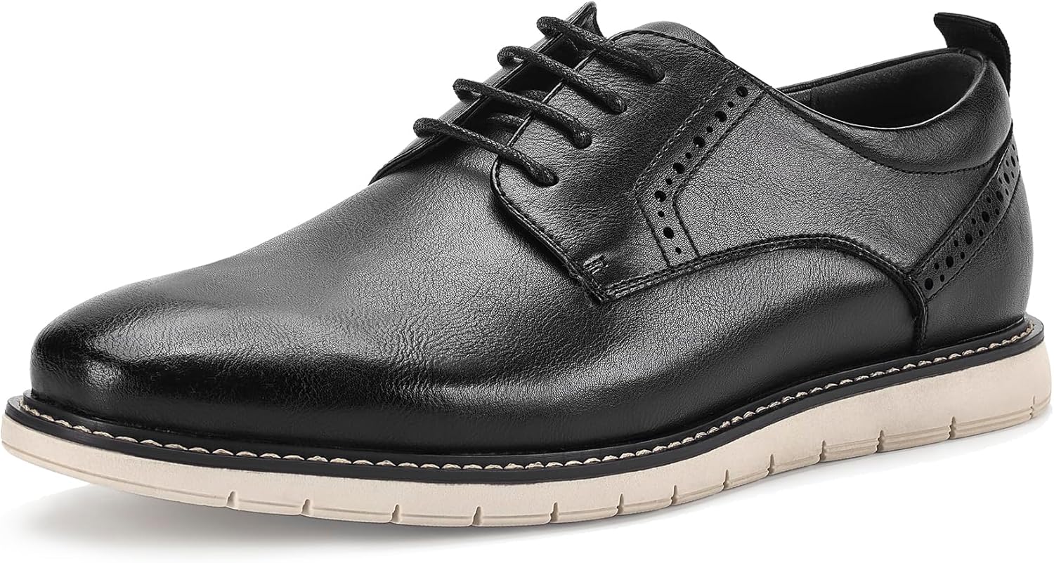 

Мужские повседневные оксфорды с цельным носком, деловые формальные туфли, коричневые и черные Temeshu