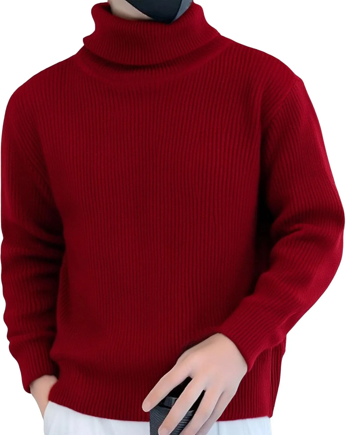 

Мужской свитер Slim Fit с воротником-гольф Maiyifu-GJ