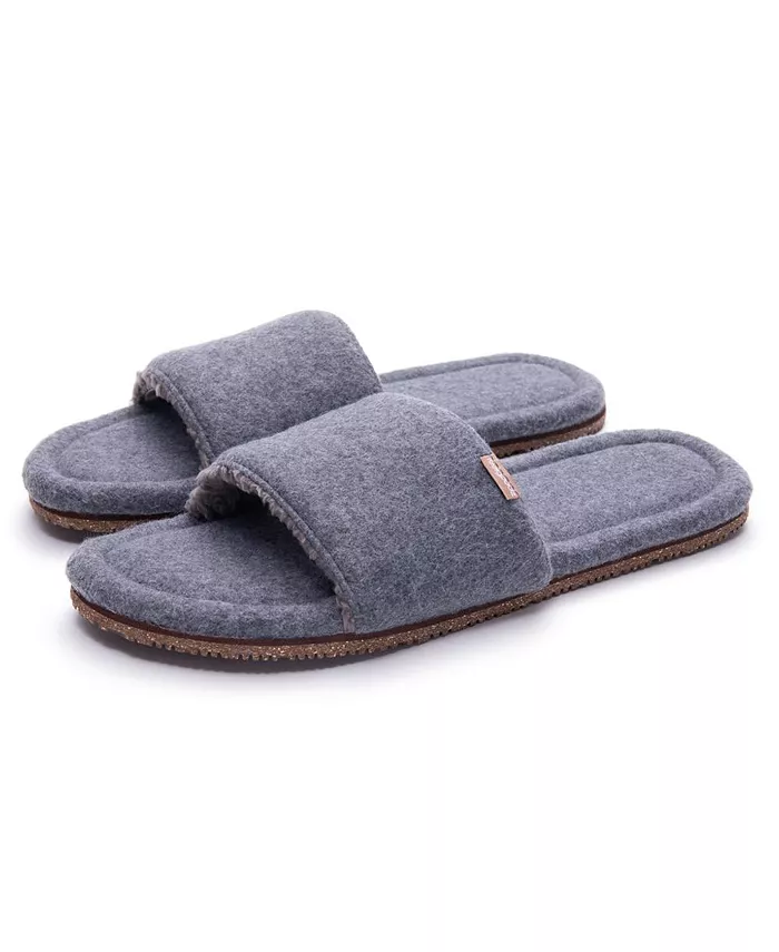 

Мужские мягкие шлепанцы для дома и улицы Natural Rubber Sole House Shoes Feelgoodz, серый