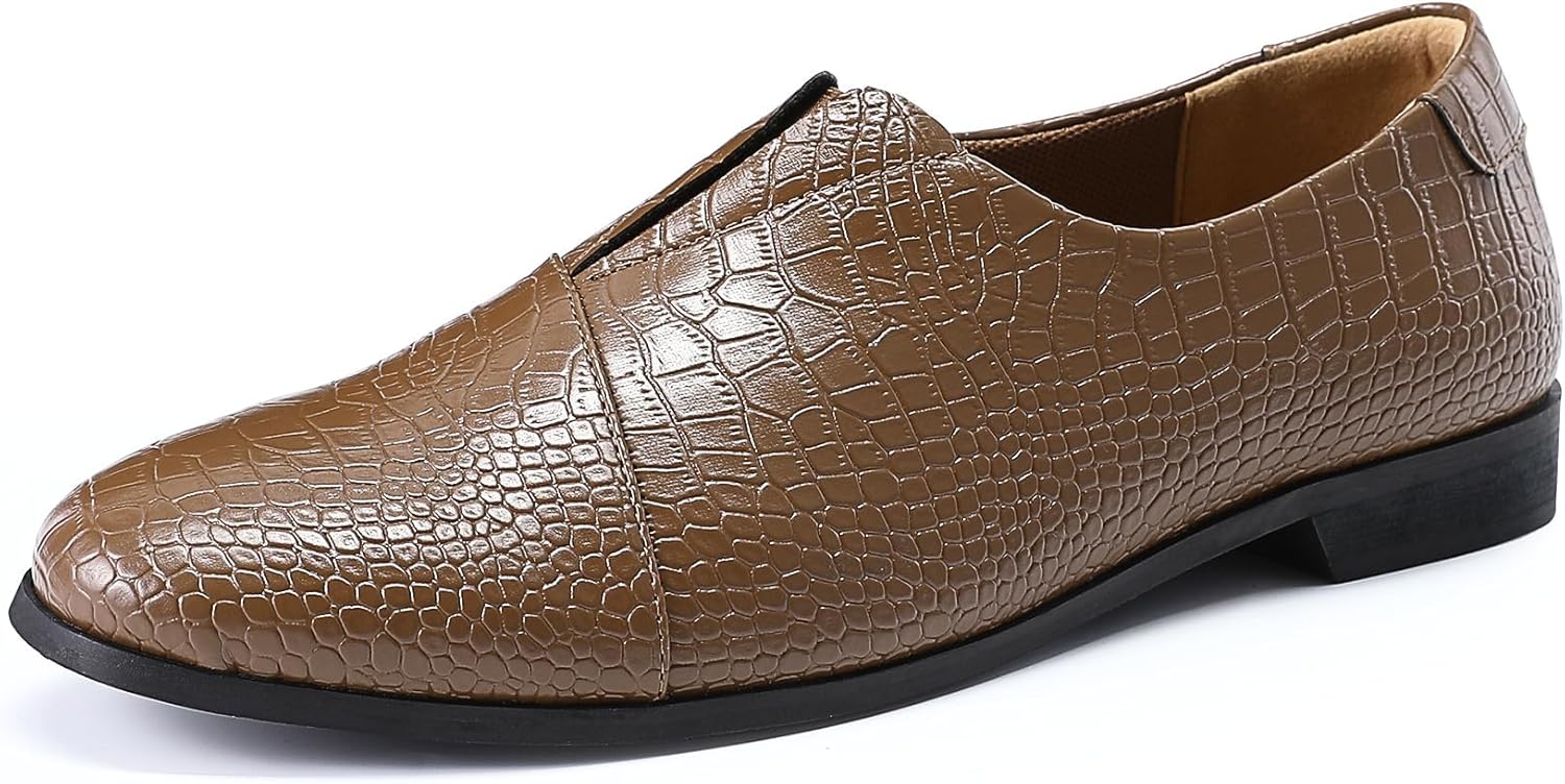 

Мужские туфли AUSTIN MILL с ретро-принтом под крокодила, без застежки, лоферы для повседневного и делового стиля, для свадьбы и вечеринки, коричневый