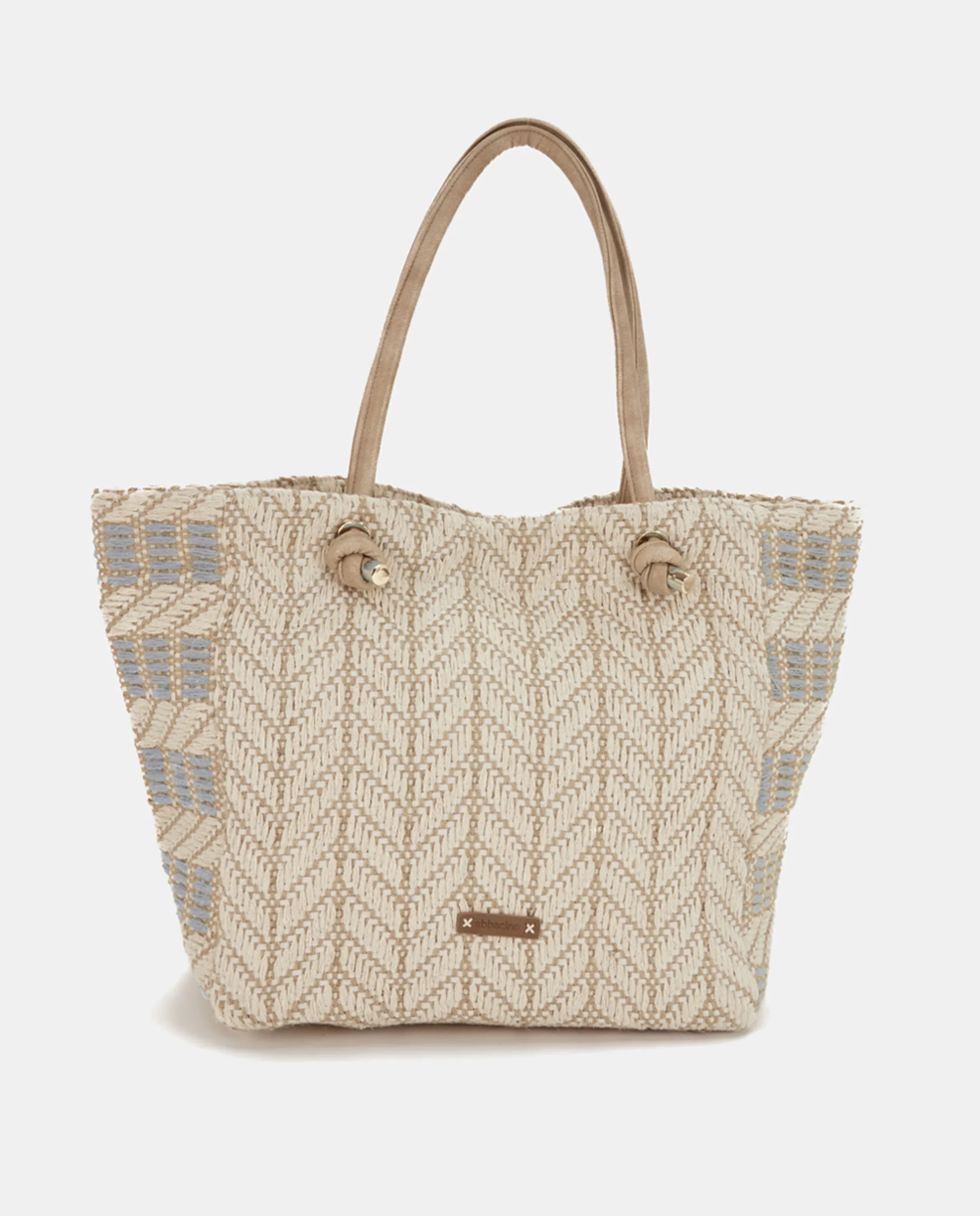 

Пляжная сумка Oceans Diary с желтым принтом Abbacino, серый