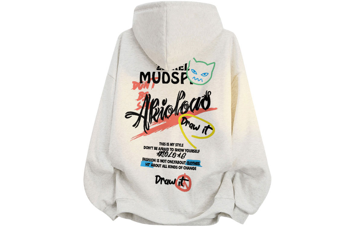 

Толстовка Unisex Hooded Moderate Heavyweight ZIAREL, белый heather серый