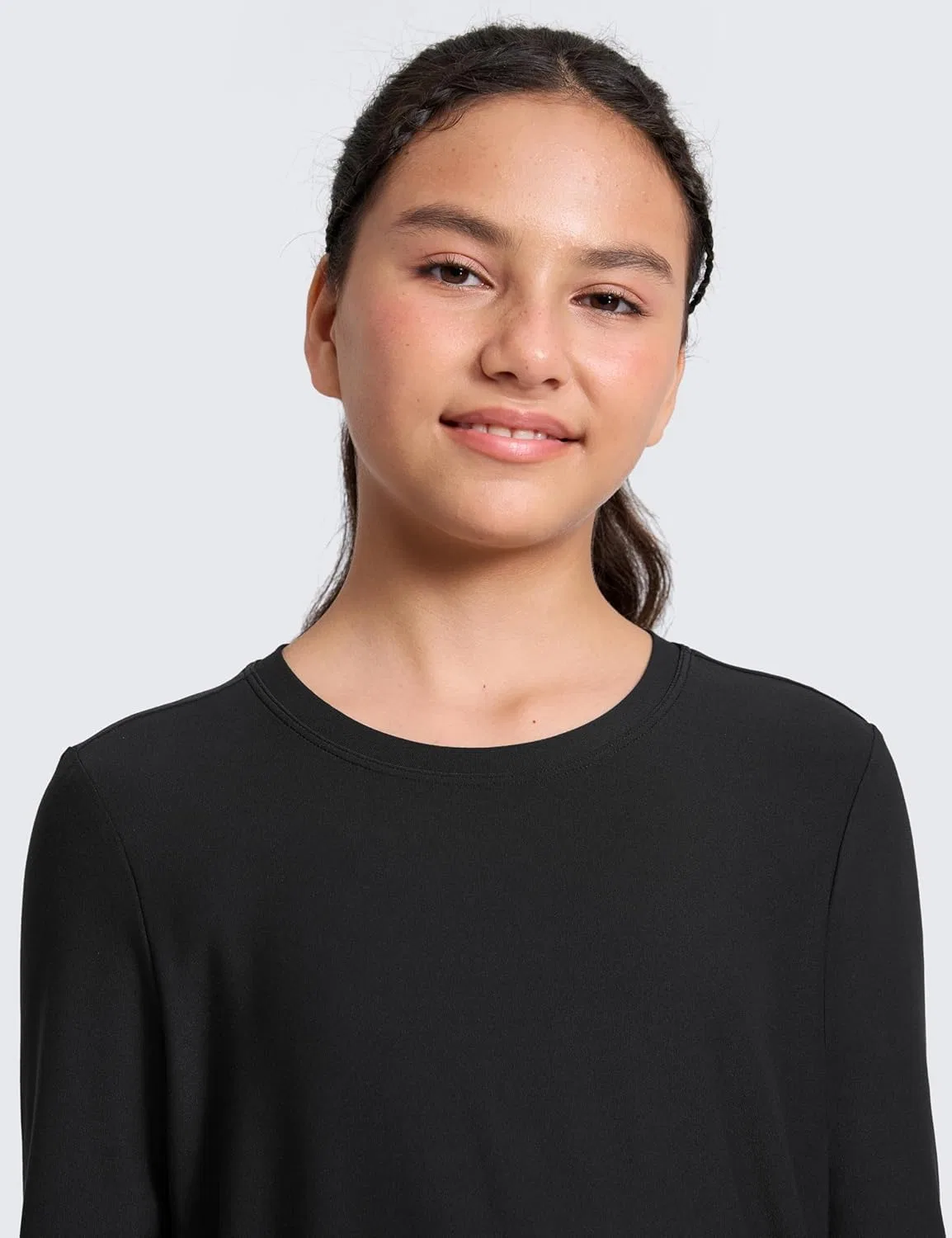 Футболка с длинным рукавом детская CRZ YOGA Cloudweight, Black — фото 3
