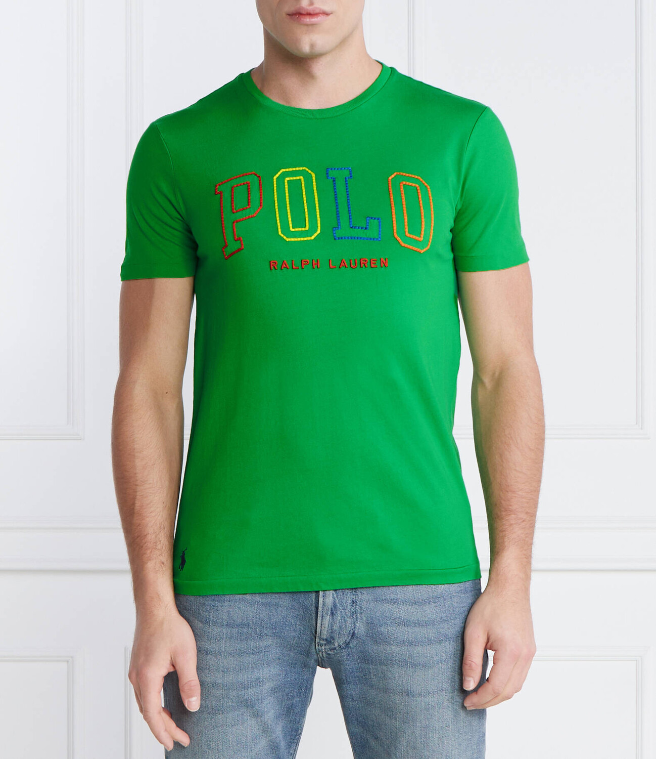 

Футболка POLO RALPH LAUREN JERSEY Slim Fit, зеленый