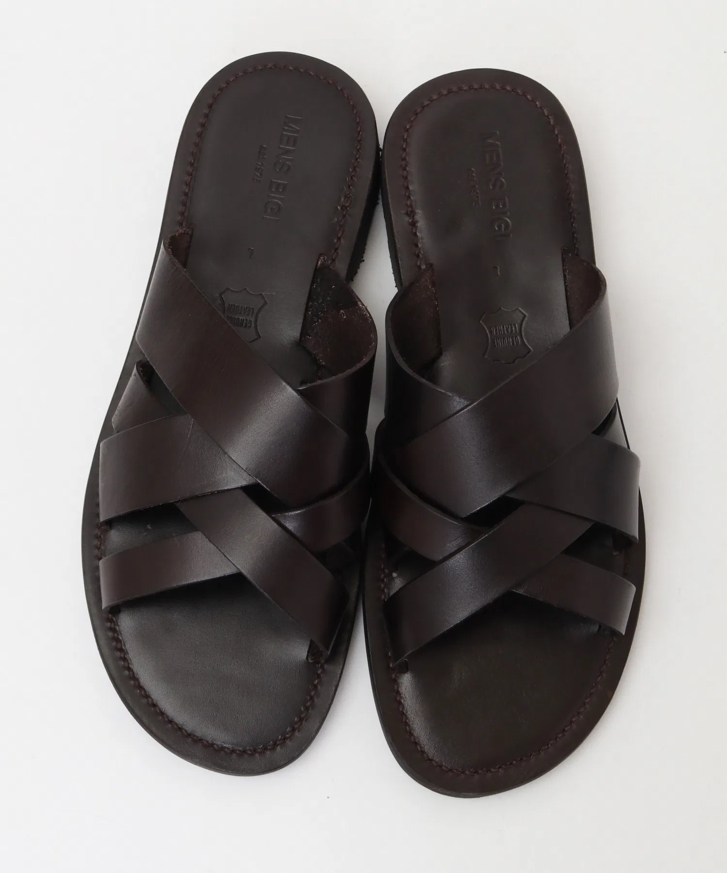 Мужские кожаные сандалии MEN'S BIGI чёрные — фото 4