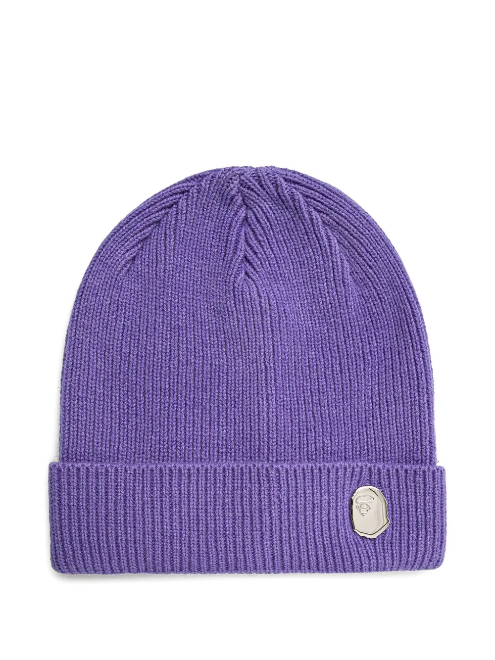 

Шапка бини в рубчик с логотипом A BATHING APE, фиолетовый