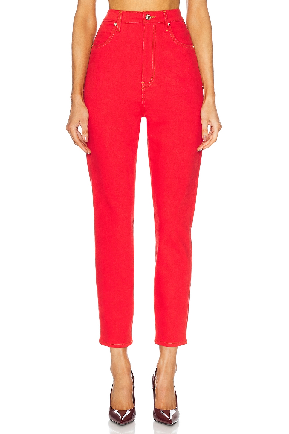 

Carolina Herrera Узкие джинсы The Taper Frame, Herrera Red