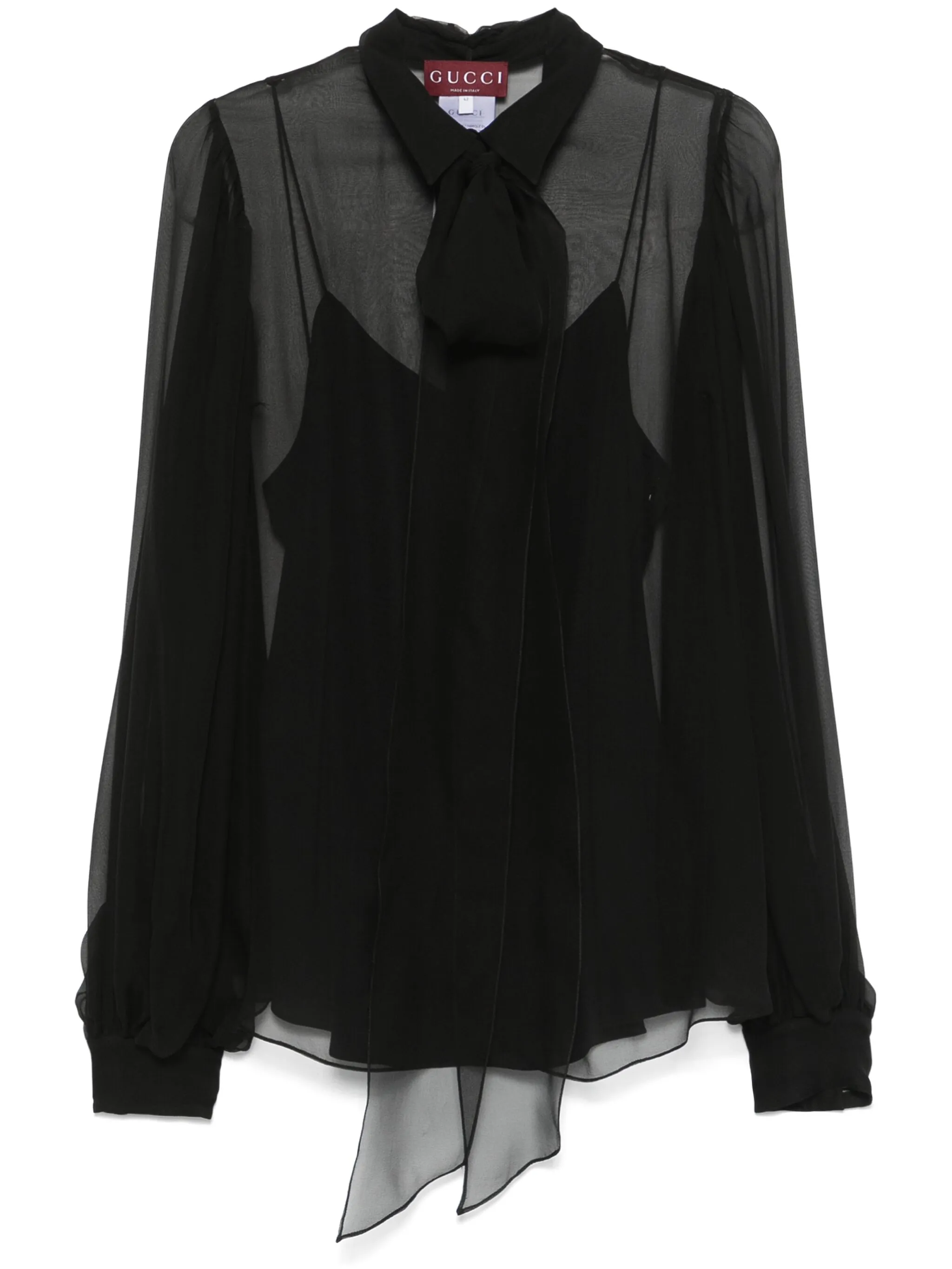 

Шифоновая рубашка Gucci, черный