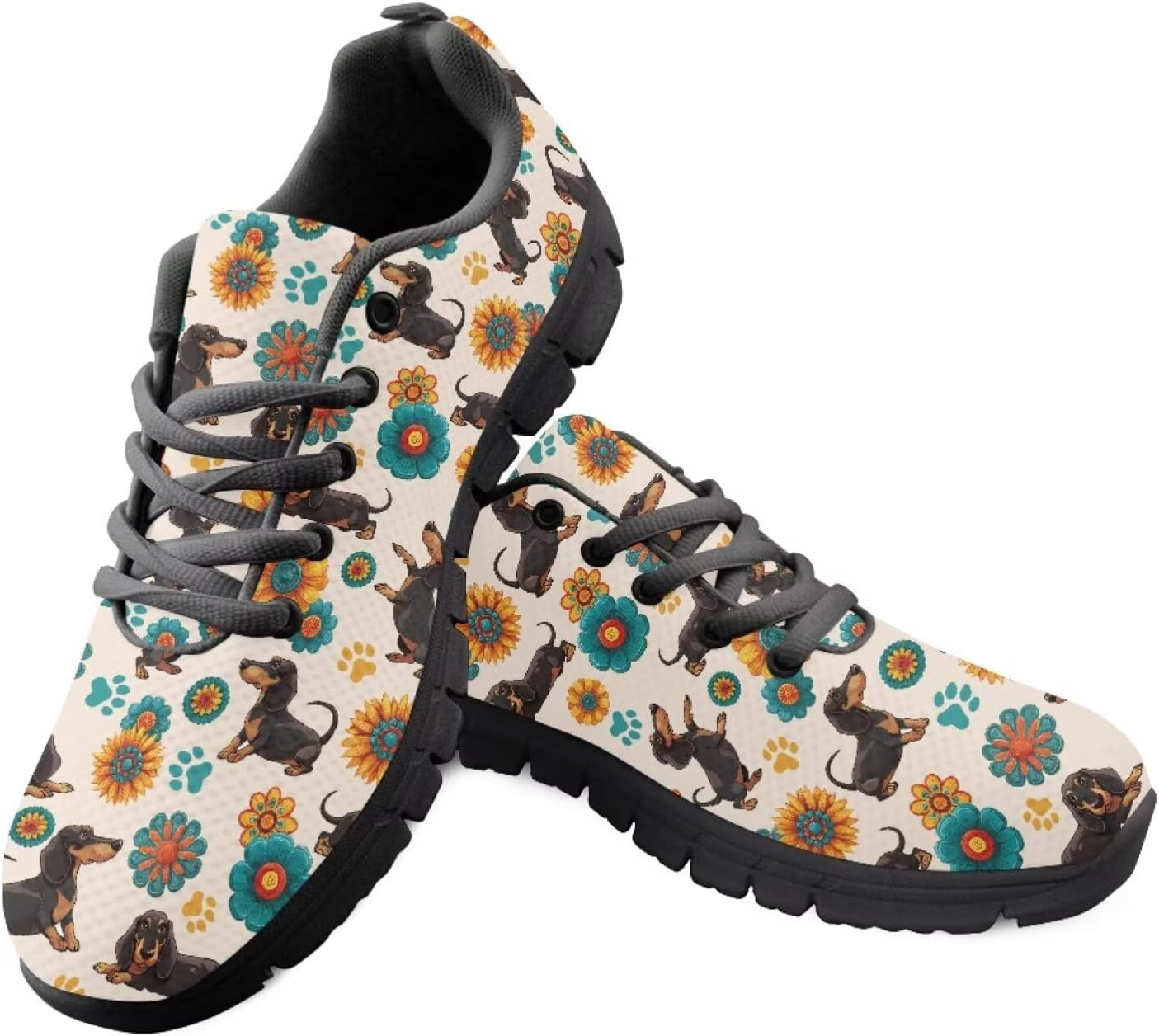 

Кроссовки с флагом США для прогулок, кеды на 4 июля, повседневные беговые кроссовки для Дня независимости Getelinseng, Boho Dachshund Mandala