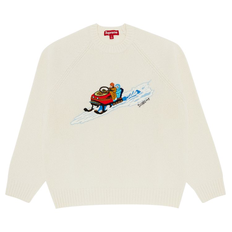 

Свитер Supreme Snowmobile Sweater Stone, кремовый
