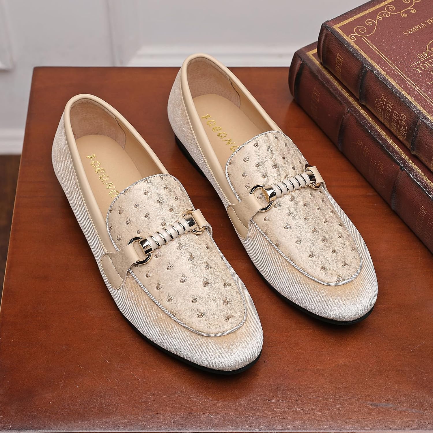 Бархатные лоферы для мужчин Penny Slip-On Fqeqnqg, бежевый — фото 4