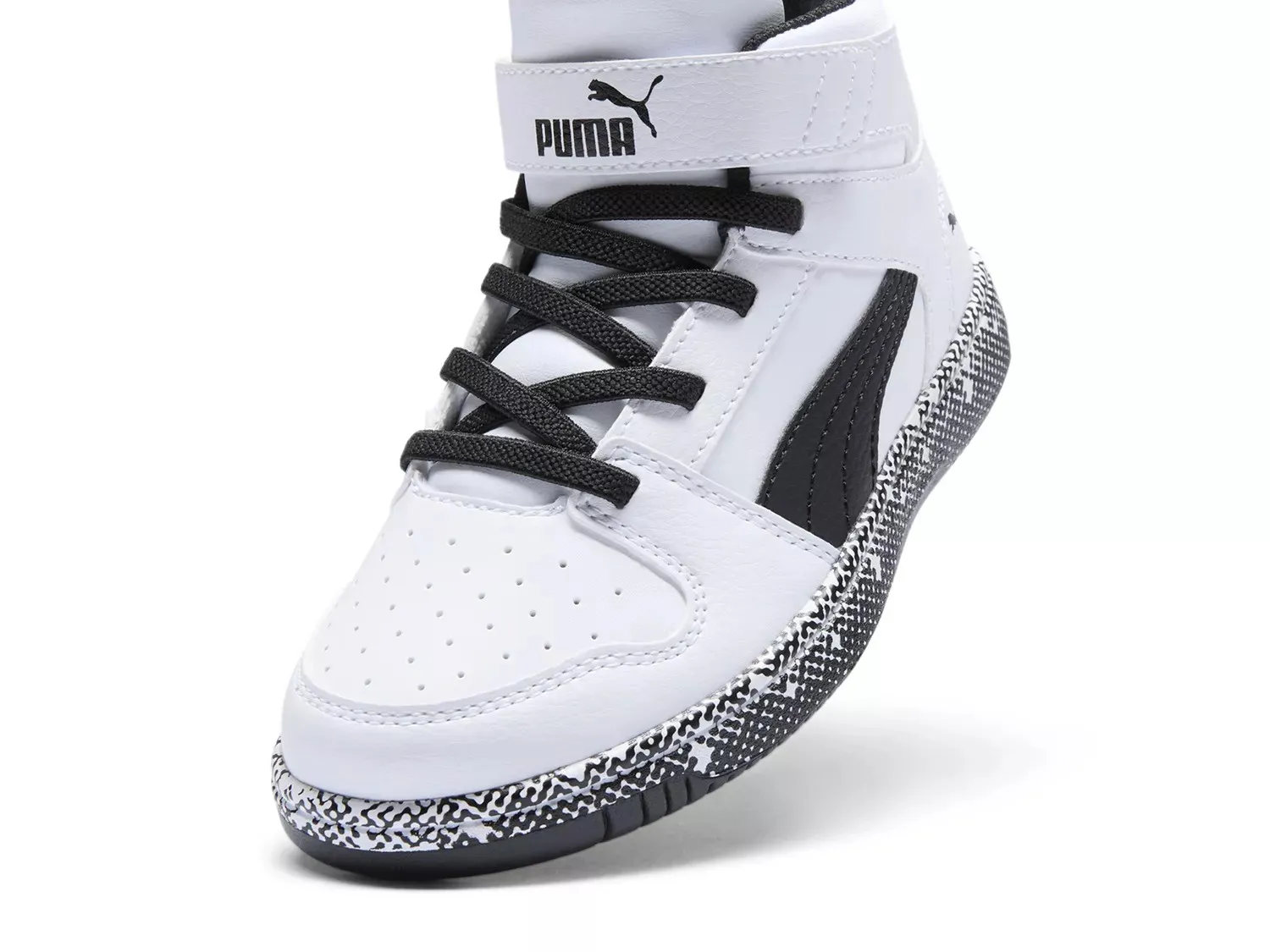 Кроссовки Puma Rebound Layup Halftone — детские, белые/черные — фото 4
