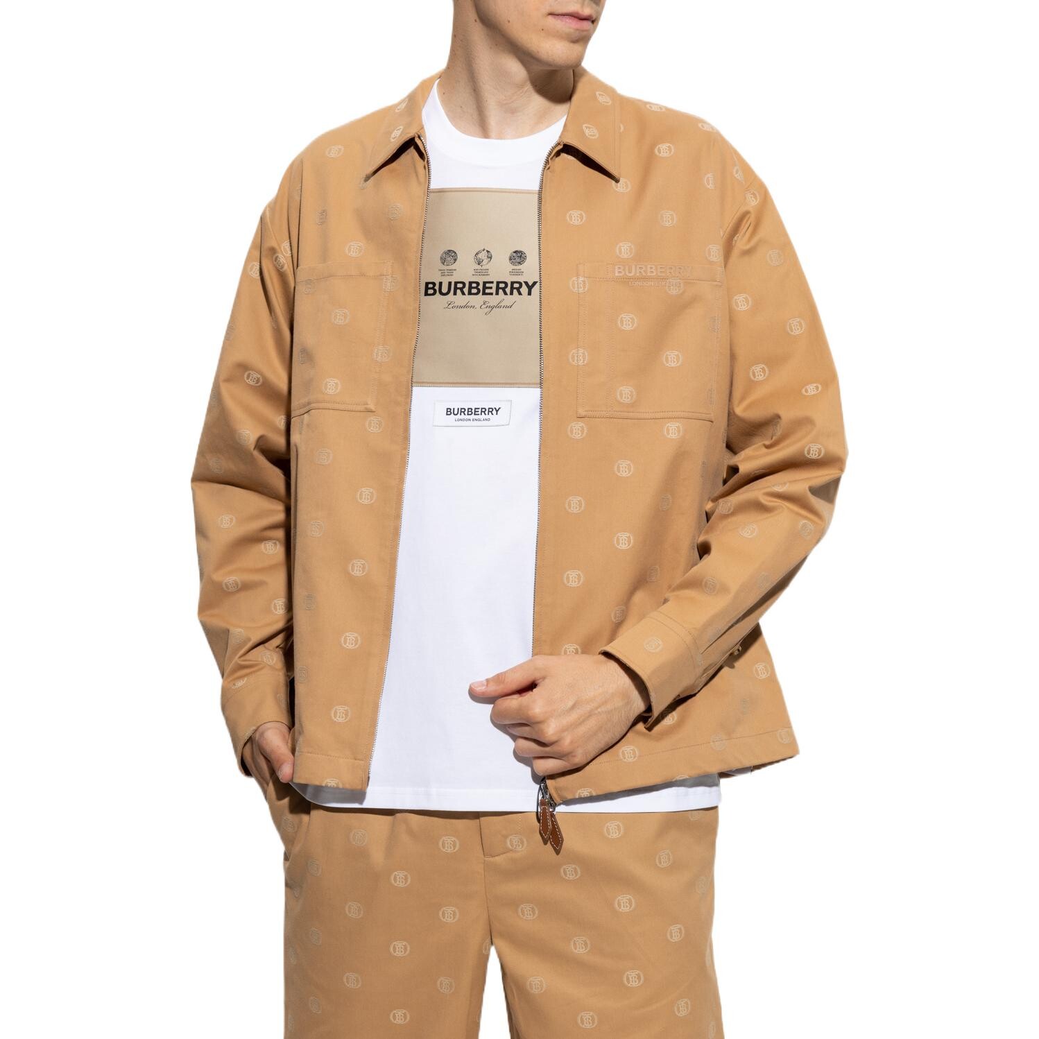 Рубашка мужская Burberry, верблюжья, коричневый — фото 2