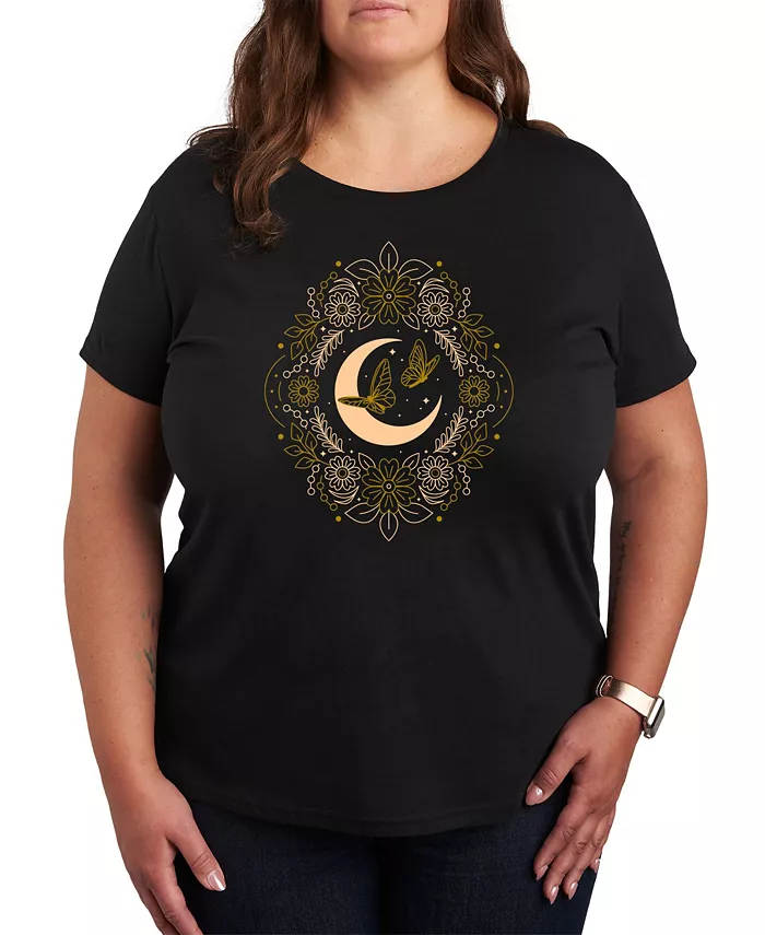 

Футболка с принтом Golden Moon Plus Size Hybrid Apparel, черный