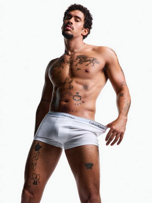 Хлопчатобумажные эластичные плавки icon для игры в дартс Calvin Klein, белый — фото 3