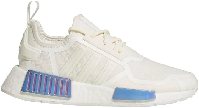 

Детские кроссовки Adidas NMD R1 для девочек с шнуровкой - повседневные, фиолетовые, белый