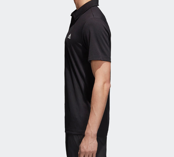 Футболка fab logo applique sports breathable short-sleeve polo shirt men black Adidas, черный — фото 4