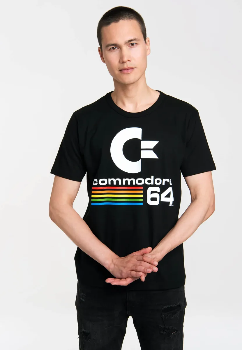 

Футболка Logoshirt "Commodore C64 Logo", с принтом C64, черный