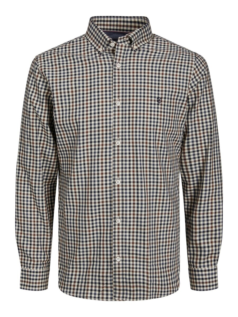 

Рубашка JACK & JONES Slim fit Button Up Greg, бежевый/коричневый