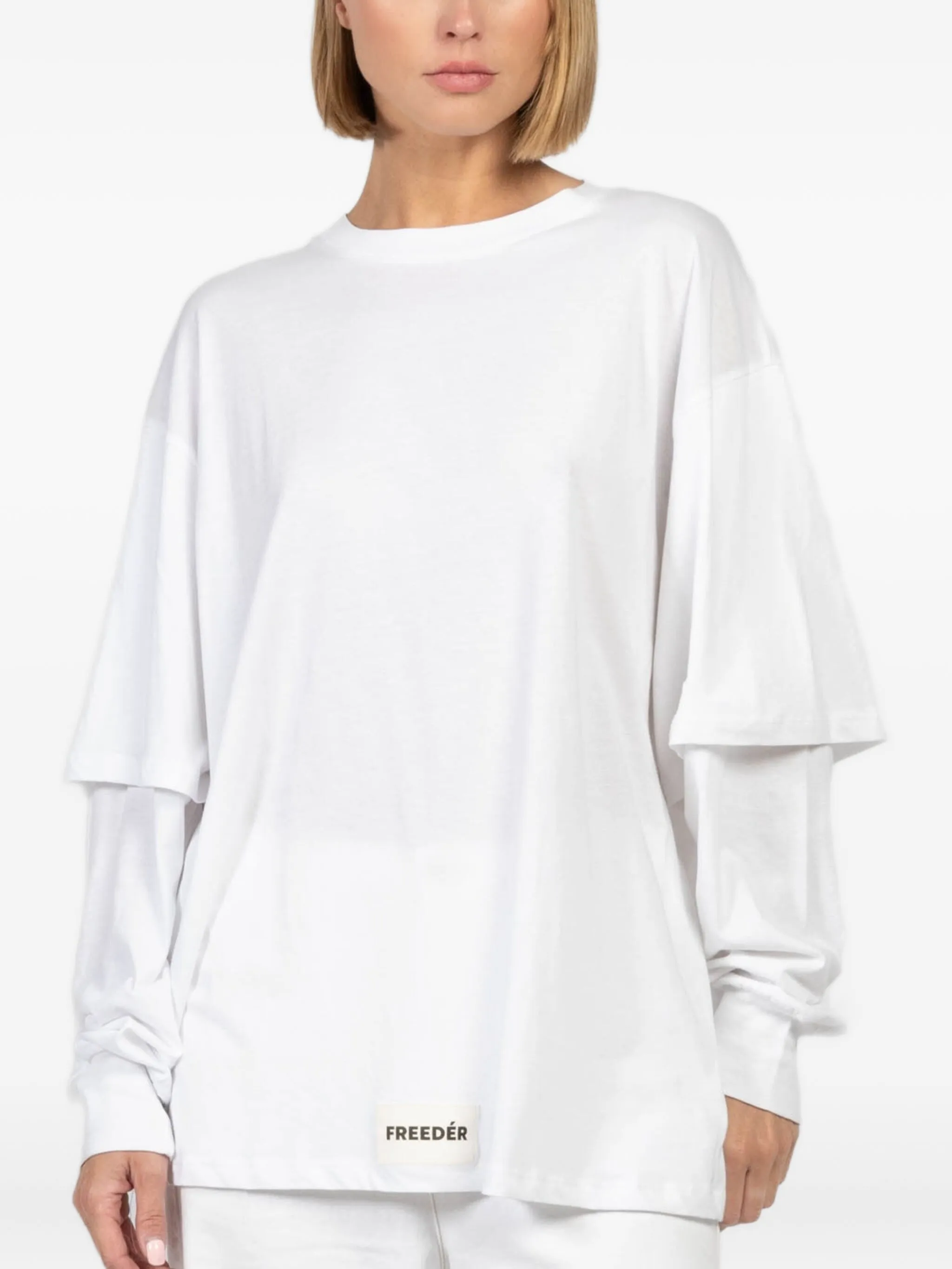 

Двухслойный топ Easy Breeze с длинными рукавами Freedér, белый