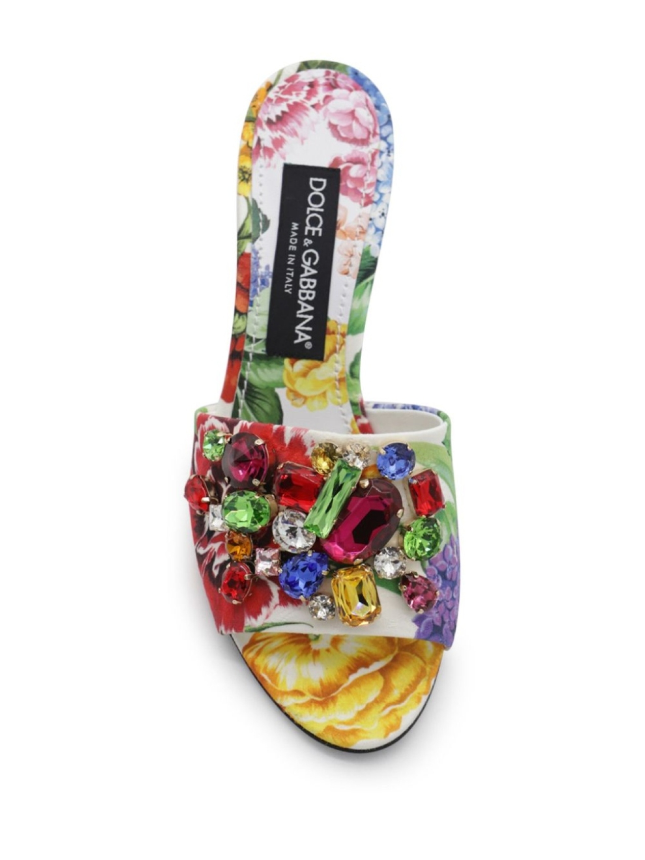 Dolce & Gabbana мюли с цветочным декором, красный — фото 4
