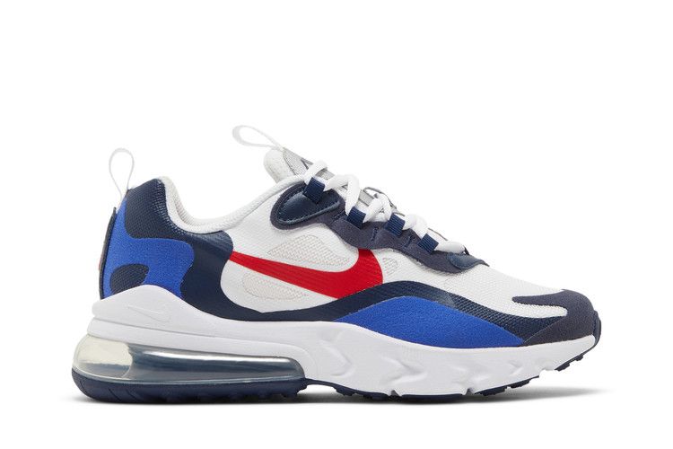 Кроссовки Nike Air Max 270 React GS 'White Midnight Navy Red', белый — фото 2