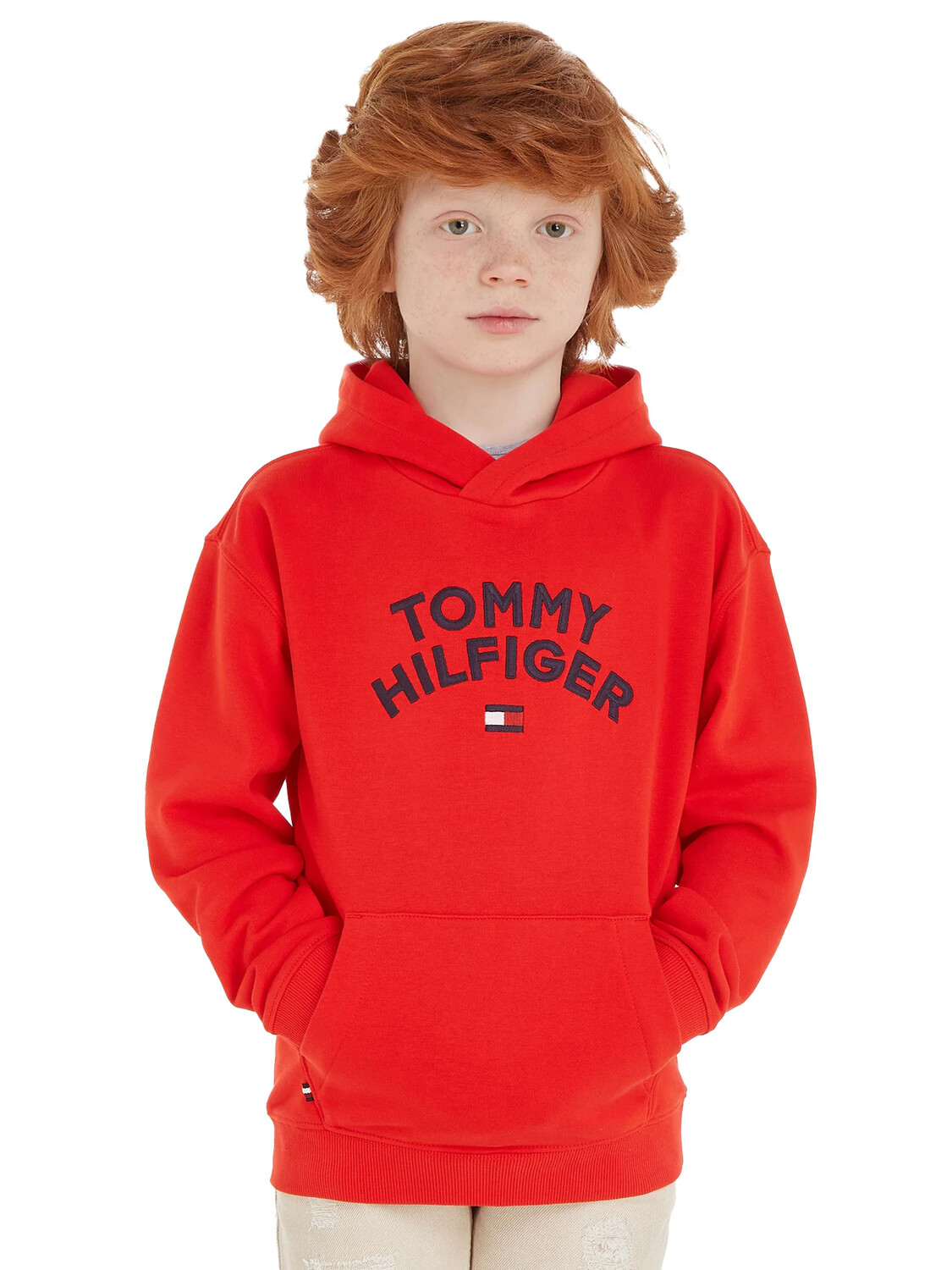 

Толстовка hilfiger felpa garzata per ragazzi Tommy, красный