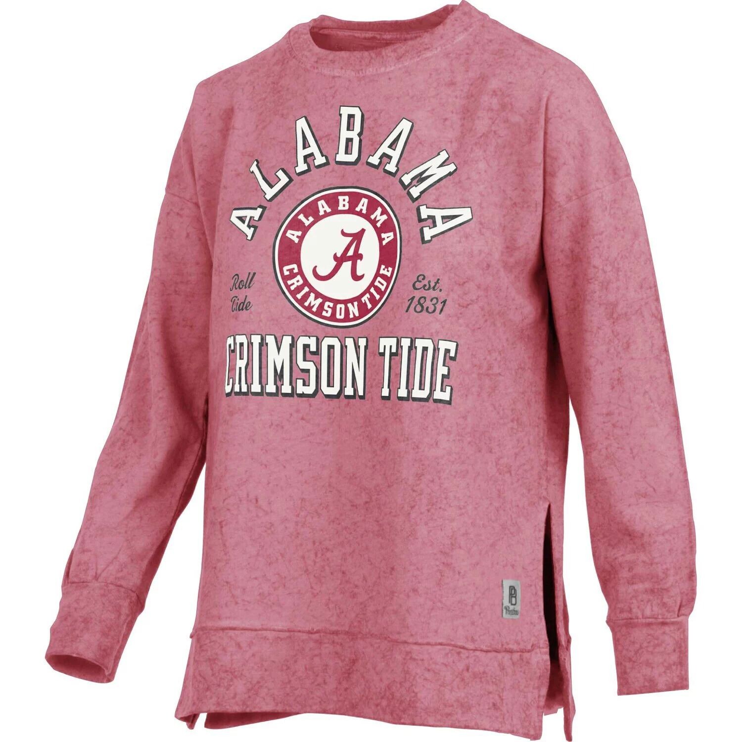 

Женский пуловер Pressbox Crimson Alabama Crimson Tide Sun Washed Bishop