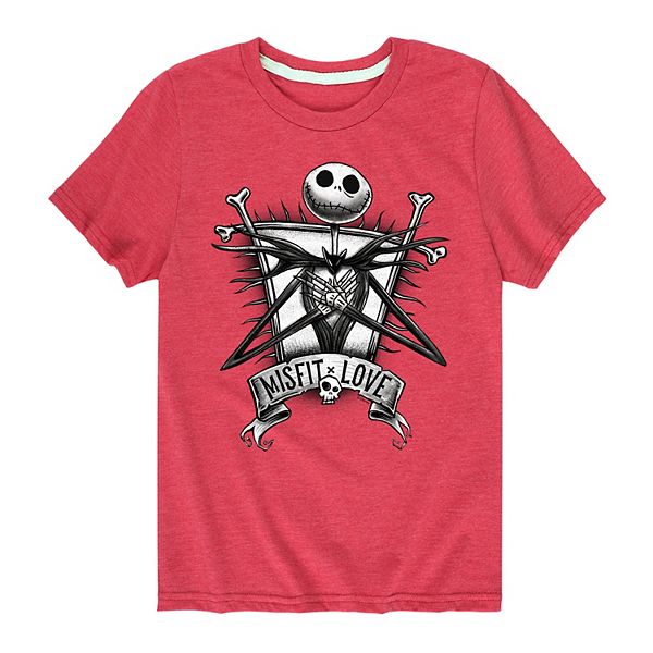 

Футболка с принтом Jack Skellington из «Кошмара перед Рождеством» для мальчиков 8-20 Disney, Heather Red