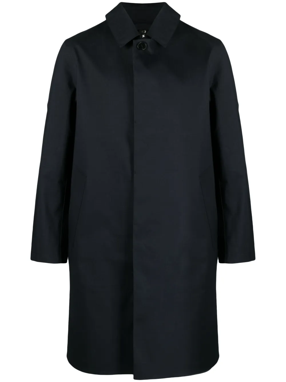 

Однобортный тренч Mackintosh, синий