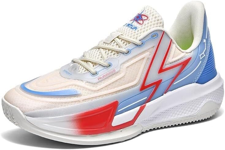 

Унисекс баскетбольные кроссовки, дышащие, удобные, с нескользящей подошвой, яркие, для тренировок и ходьбы Generic, белый