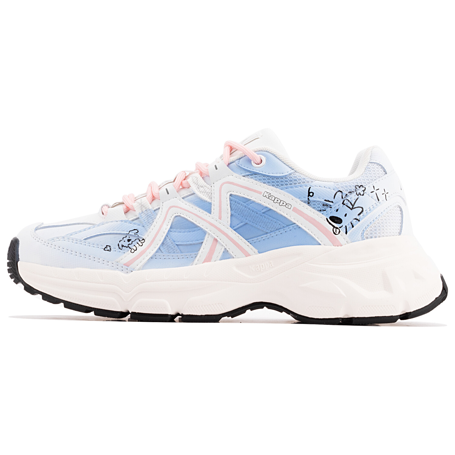 

Кроссовки Kappa Chunky Sneakers Unisex Low-top Blue/White/Pink, синий/белый