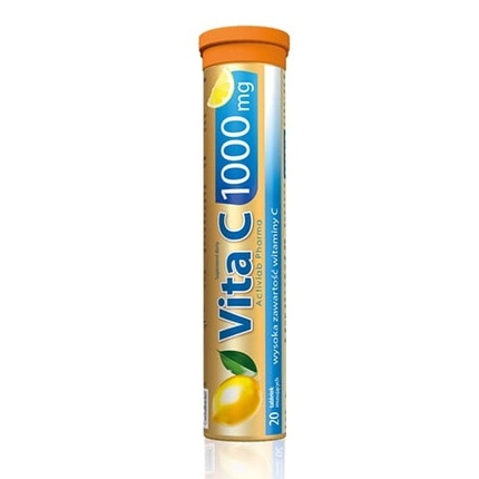

Vita C 1000 мг, шипучие лимонные таблетки для поддержки иммунитета - 20 шт Activlab