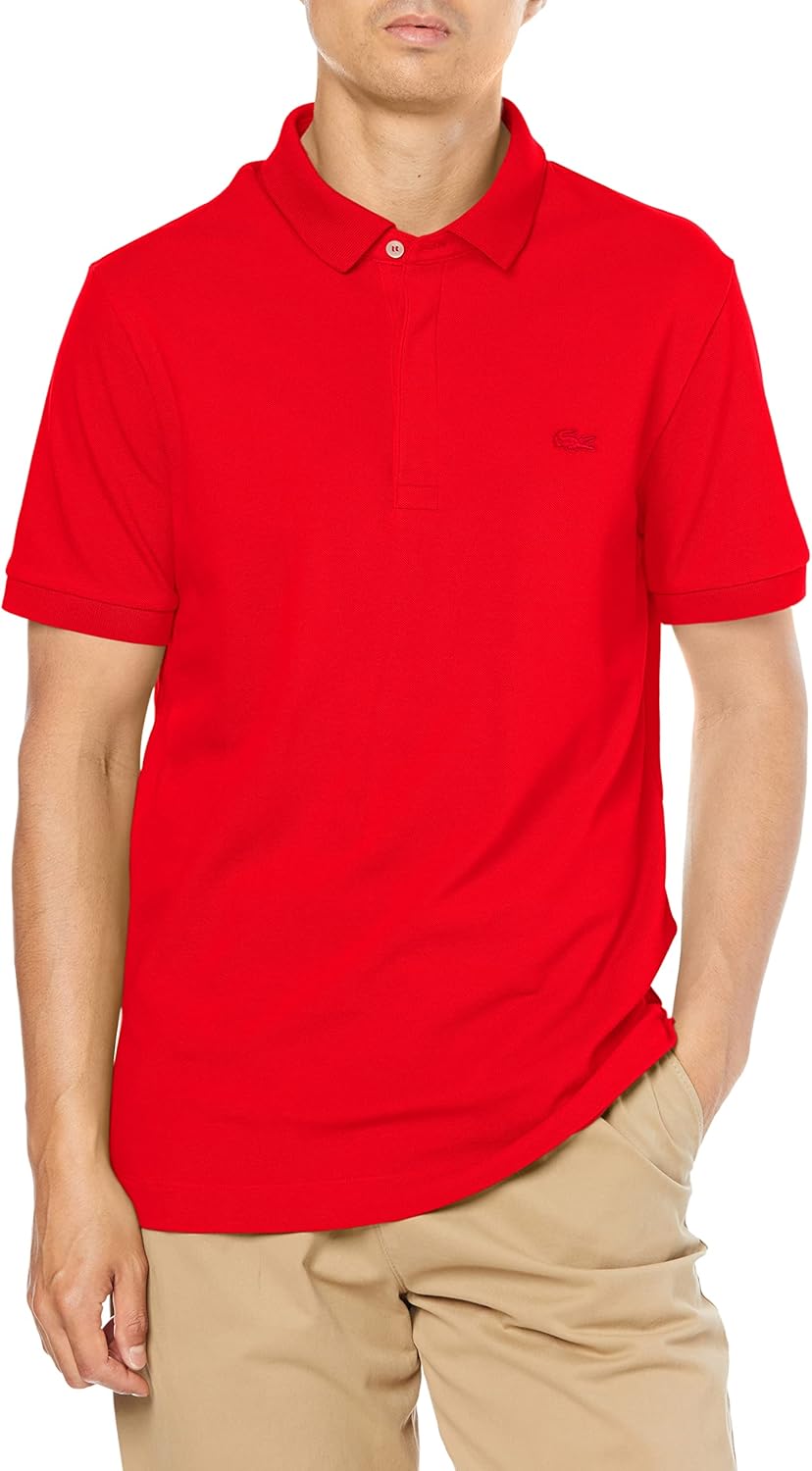 

Мужская поло-рубашка Lacoste Regular Fit Stretch Paris (с коротким рукавом) PH5522L (старый цвет), красный